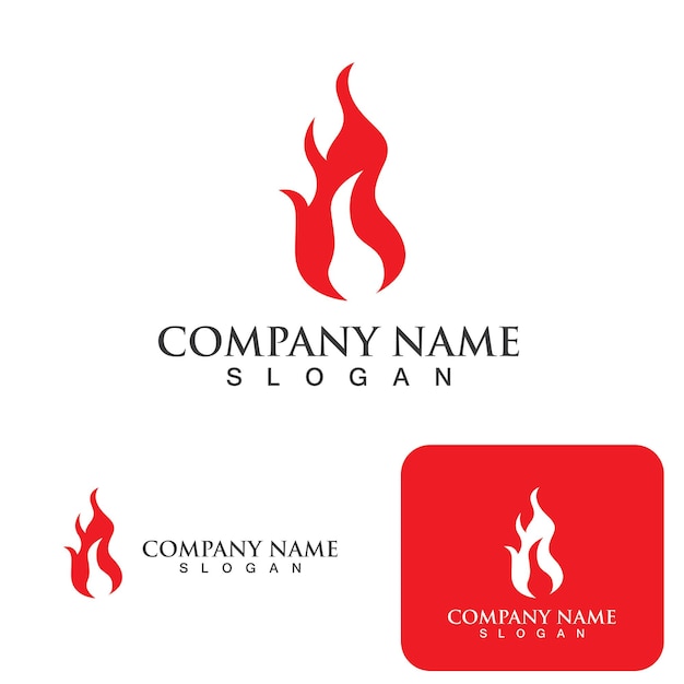 Fire Logo Template Flame Symbol Icon Vector