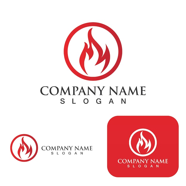 Fire Logo Template Flame Symbol Icon Vector