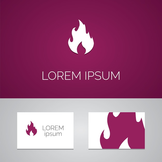 Vector fire logo template icon