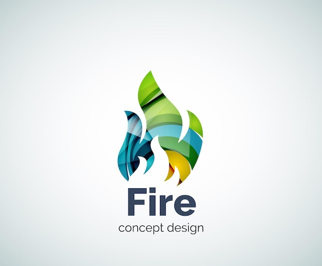 Modello di logo del fuoco