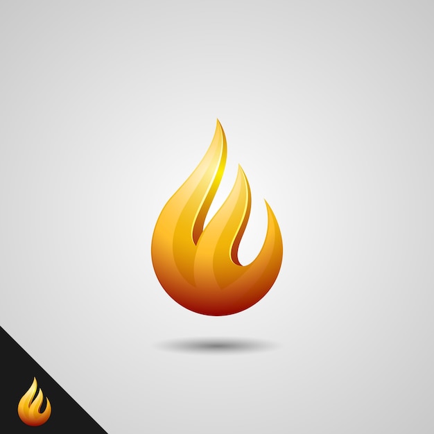 Шаблон логотипа огня