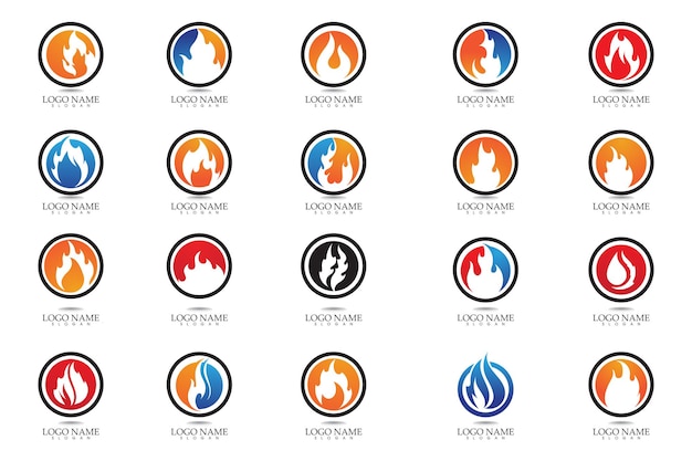 Fire logo vector illustration design template