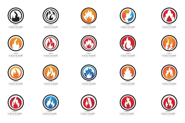 Fire Logo vector illustration design template