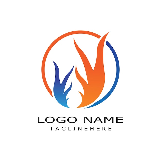 Fire logo vector template design