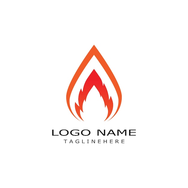 Fire logo vector template design