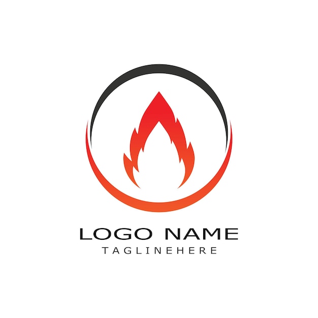 Fire logo vector template design