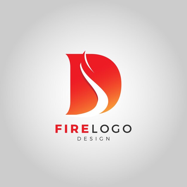 FIRE LOGO WITH D LETTER