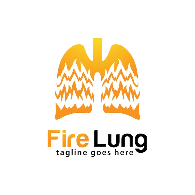 Шаблон логотипа Fire Lung