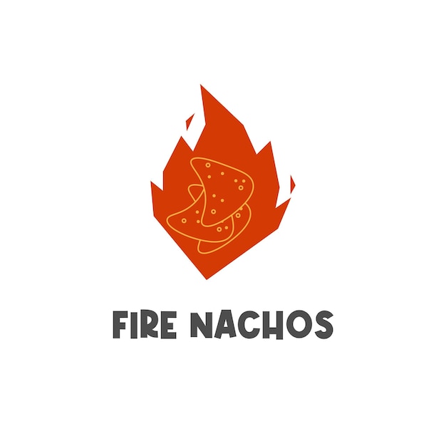 Fire Nachos 또는 Spicy Nachos 로고