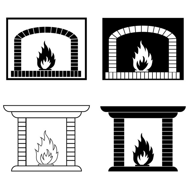 fire place icon design