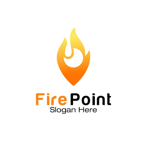 Шаблон дизайна логотипа fire point
