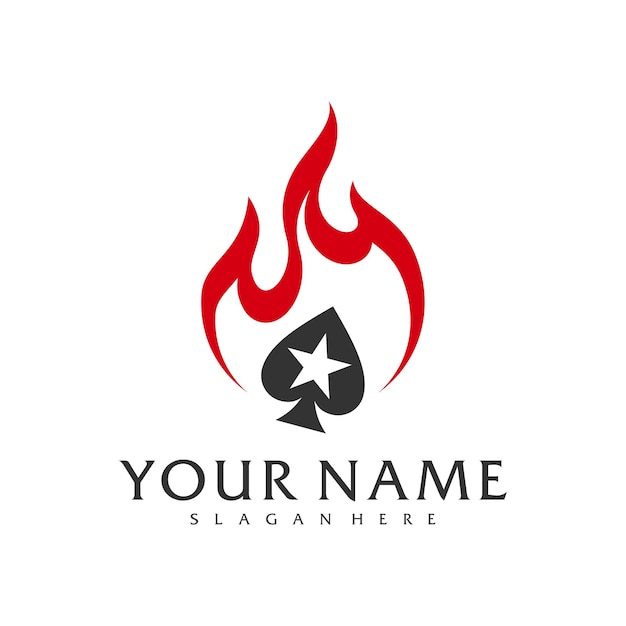 Fire Poker logo vector template Creative Poker logo design concepts