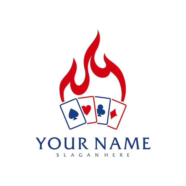 Fire Poker logo vector template Creative Poker logo design concepts