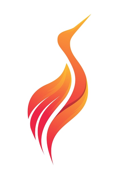 불 가금류 로고 디자인 템플릿 새 실루의 추상적인 모양