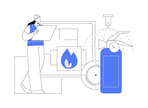 Illustrazione vettoriale del concetto astratto di protezione antincendio