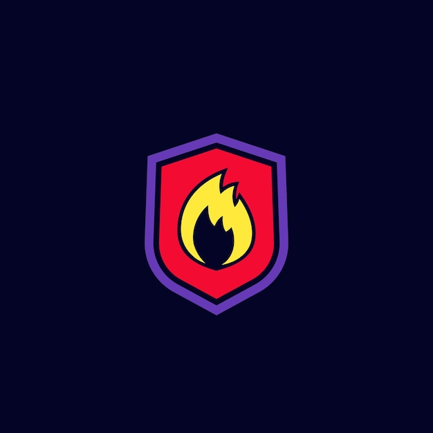 Fire protection vector logo design