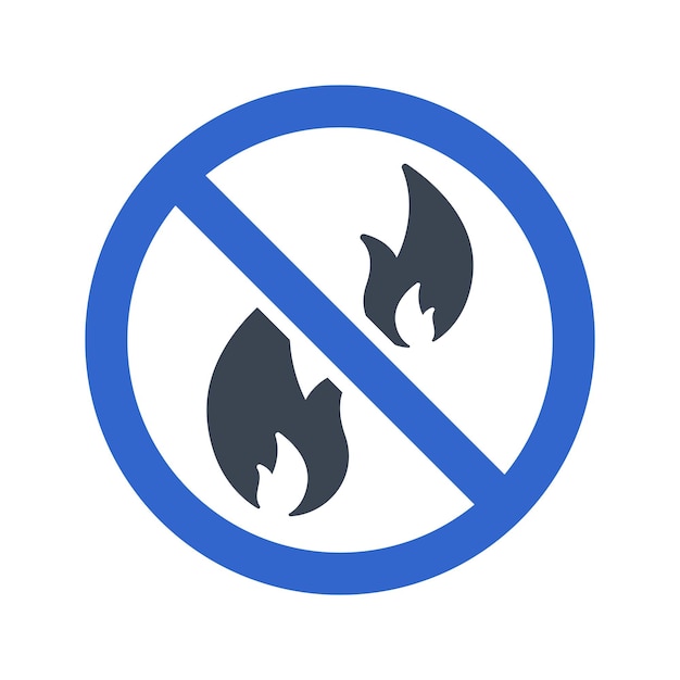 Vector fire restriction icon