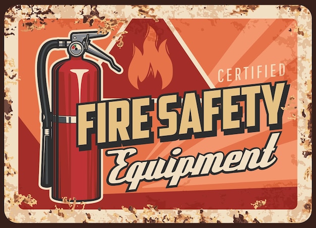 Vector fire safety equipment and devices vector banner