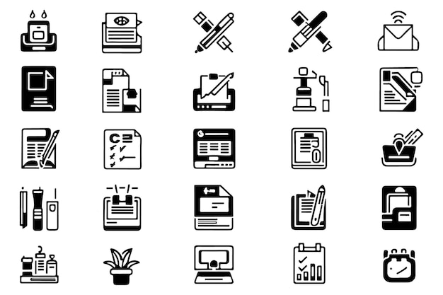 Fire Safety Icons Outline Vector On White Background illustration