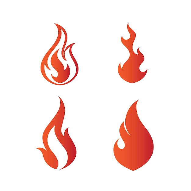 Vector fire shape vector illustration design template