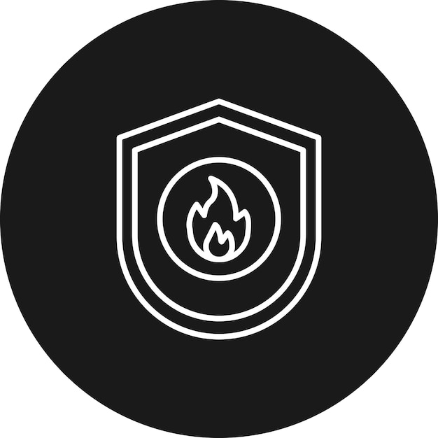 Fire Shield vector icon Can be used for Firefighter iconset