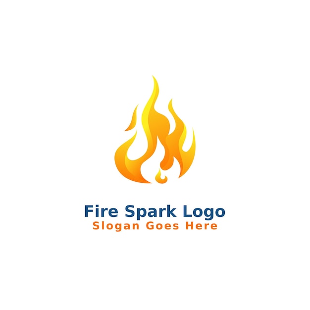 Fire spark logo design vector