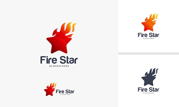 Fire star symbol vector