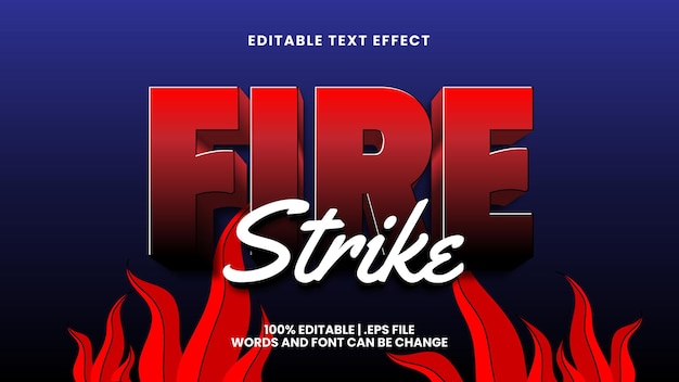 Fire Strike Editable Text Effect With Fire Background