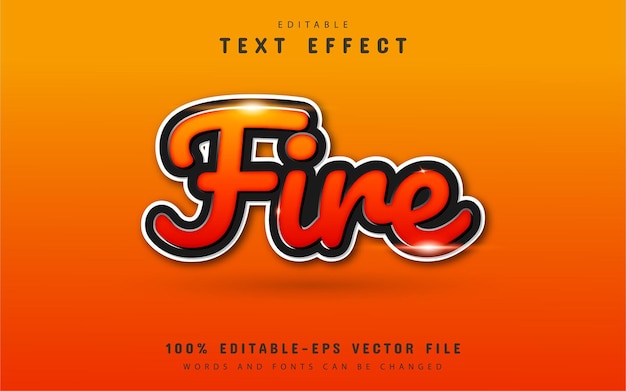 Fire text effect