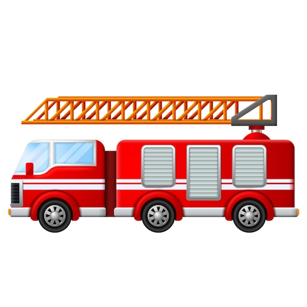 Fire truck with ladder