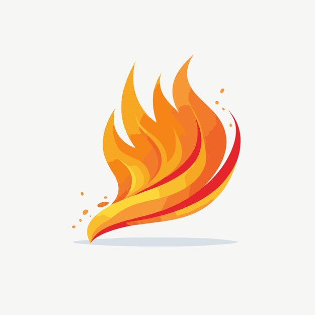 Fire vector on white background