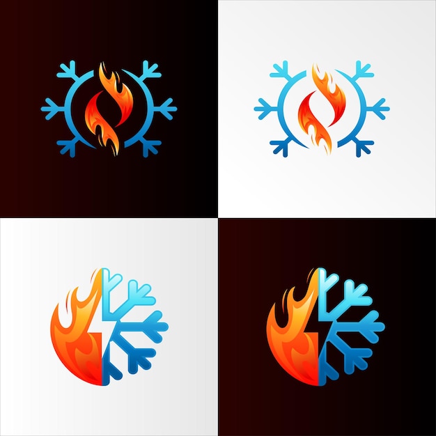 Vector fire water logo vector