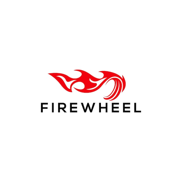 Fire wheels logo concept vector Speed logo with fire and wheel