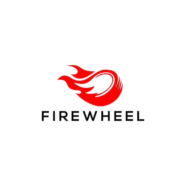 Fire wheels logo concept vector Speed logo with fire and wheel