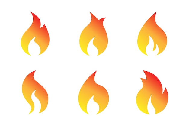 fire with various options vector stock