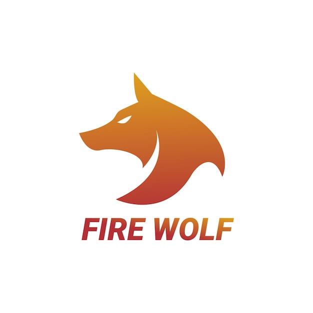 Fire Wolf Logo Template