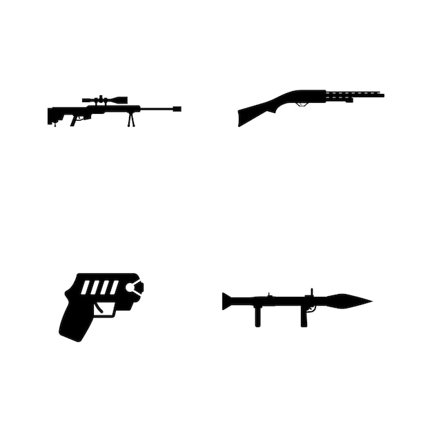 Vector firearm icon vector template illustration logo design