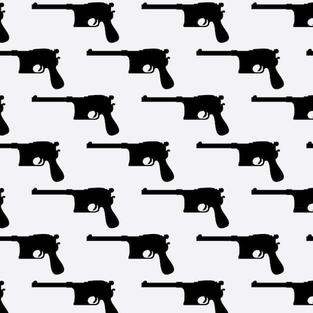 Значок шаблона силуэта огнестрельного оружия