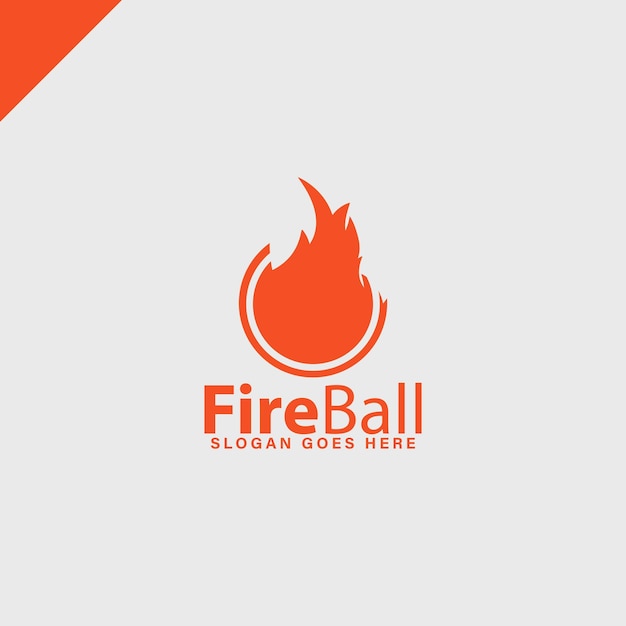 fireball logoflame logo modern minimalist