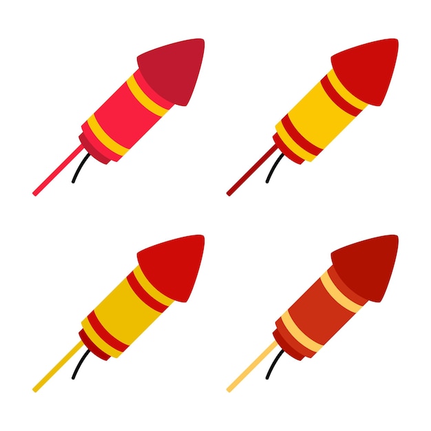 Firecracker in flat style isolated