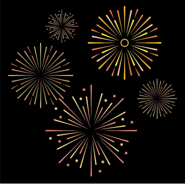 Firecracker graphic firework new year elements Happy new year chinese year