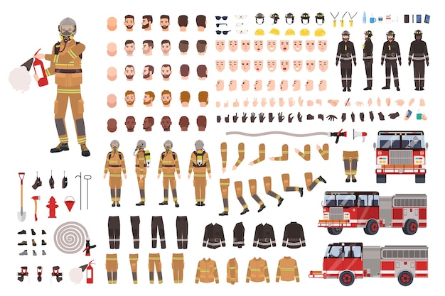 Firefighter creation set or DIY kit.