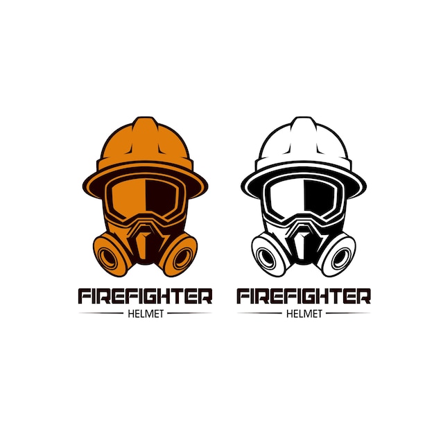 Vector firefighter helmet logo