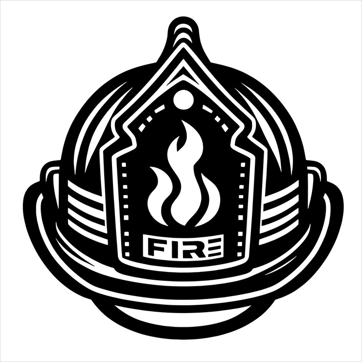 Вектор шлем пожарного svg
