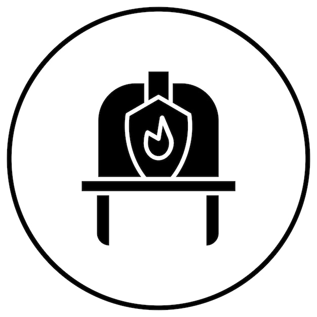 Vector firefighter helmet vector icon can be used for firefighter iconset