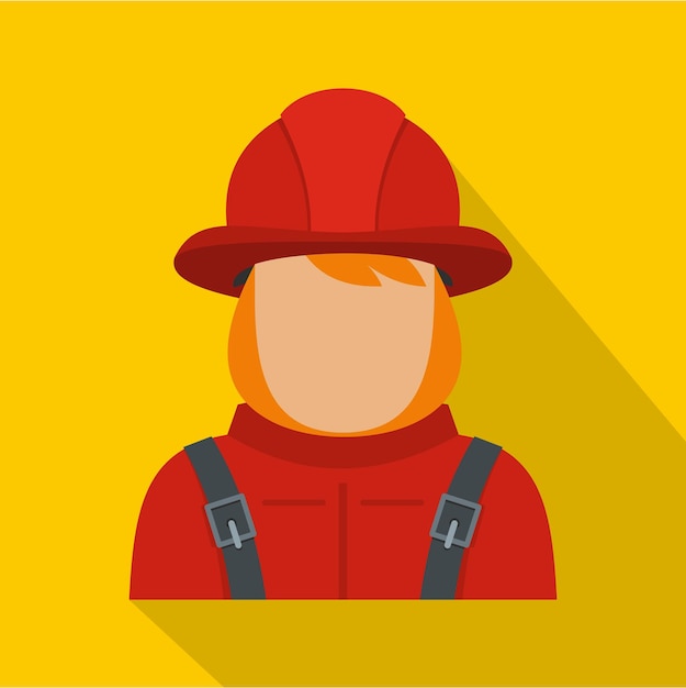 Firefighter icon flat illustration of firefighter vector icon for web