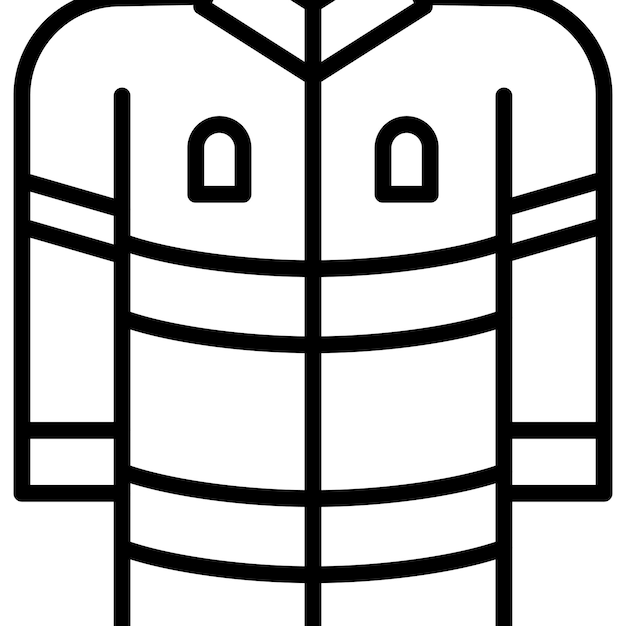 Вектор Икона вектора куртки пожарного может быть использована для набора икон пожарного