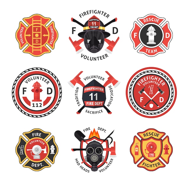 Firefighter label set