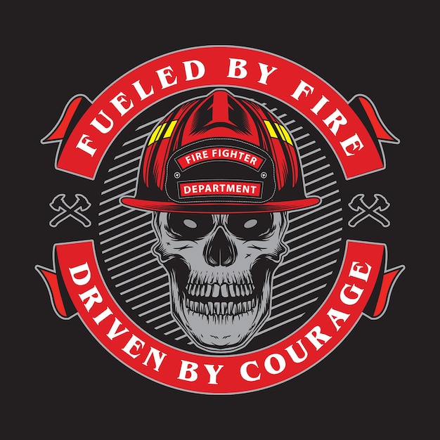 Firefighter Skull Emblem  