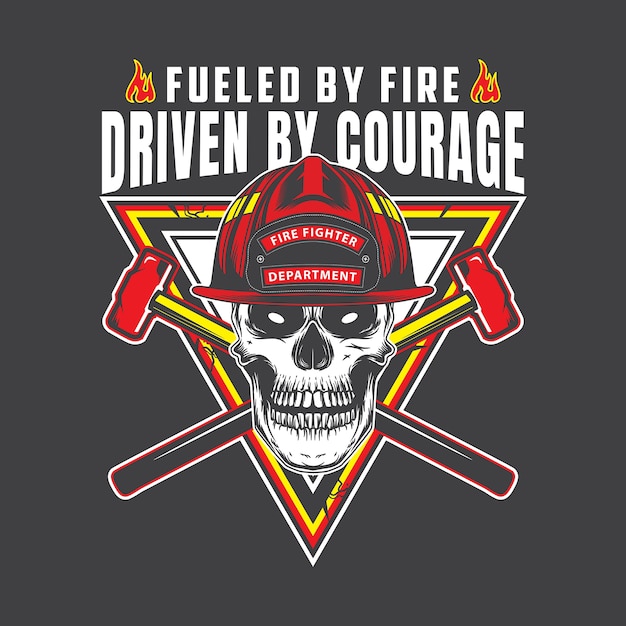 Firefighter skull emblem